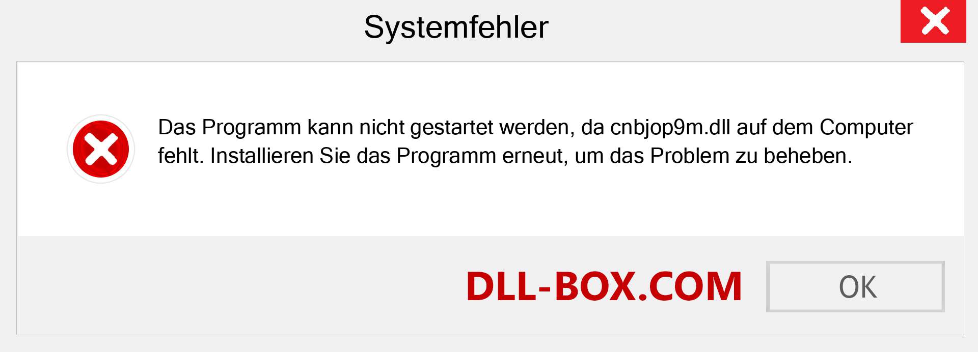 cnbjop9m.dll-Datei fehlt?. Download für Windows 7, 8, 10 - Fix cnbjop9m dll Missing Error unter Windows, Fotos, Bildern