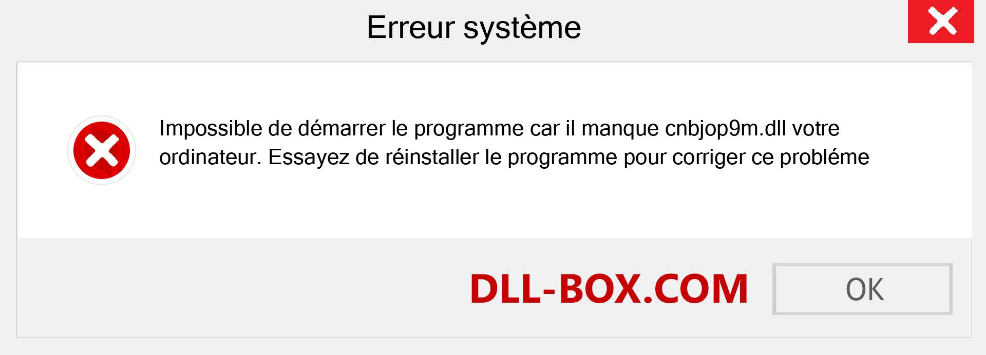 Le fichier cnbjop9m.dll est manquant ?. Télécharger pour Windows 7, 8, 10 - Correction de l'erreur manquante cnbjop9m dll sur Windows, photos, images